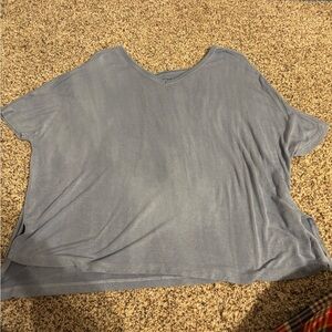 Women's Blue V-Neck Top
